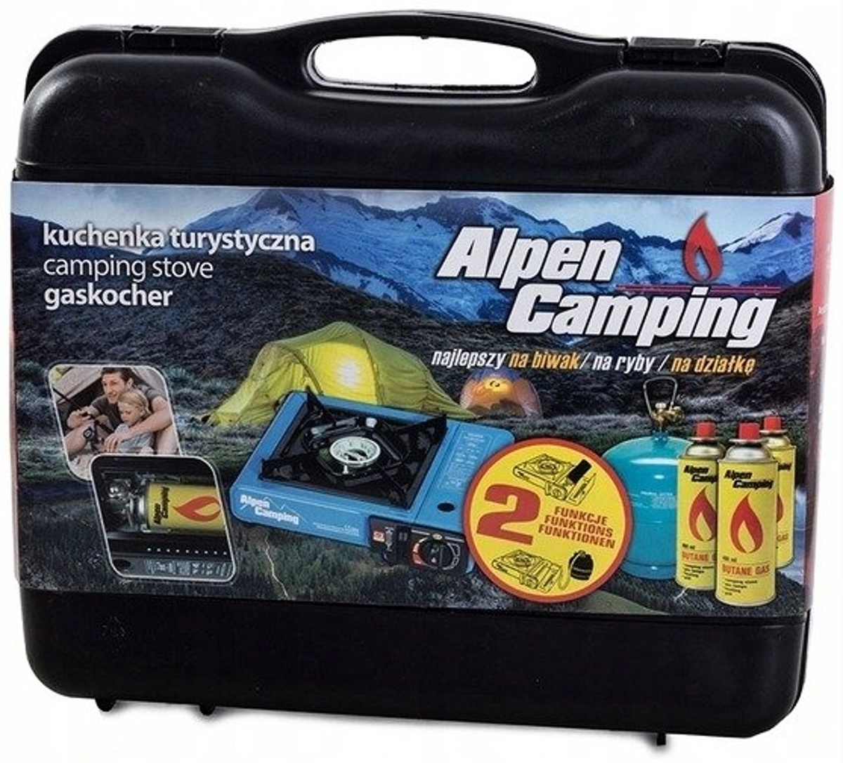 Alpen Camping Acamping IT001- PLYNOVÝ VAŘIČ 2v1