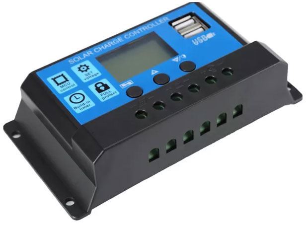 Solární regulátor PWM VOLT 12-24V/10A+USB pro Pb baterie