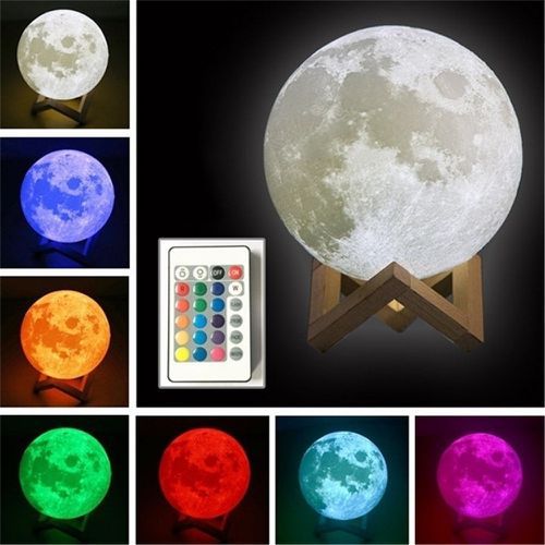 LAMPIČKA MĚSÍC-Moon Light 3D 16 barev