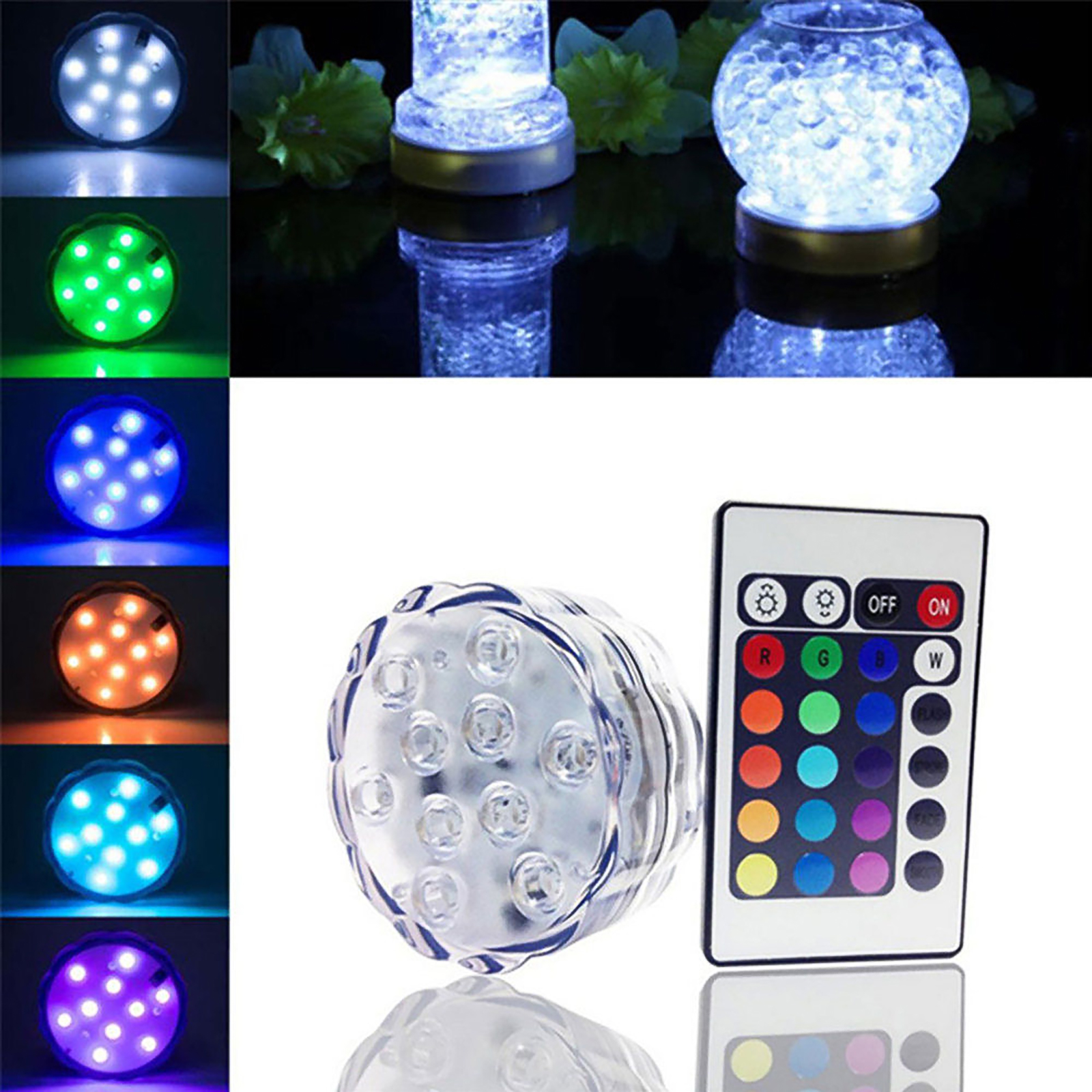Vodotěsné LED barevné světlo – do bazénů, vířivek